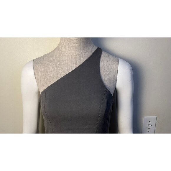 ALEXANDER WANG ONE SHOULDER BODYCON PENCIL DRESS SMALL 2/4 - Picture 3 of 8